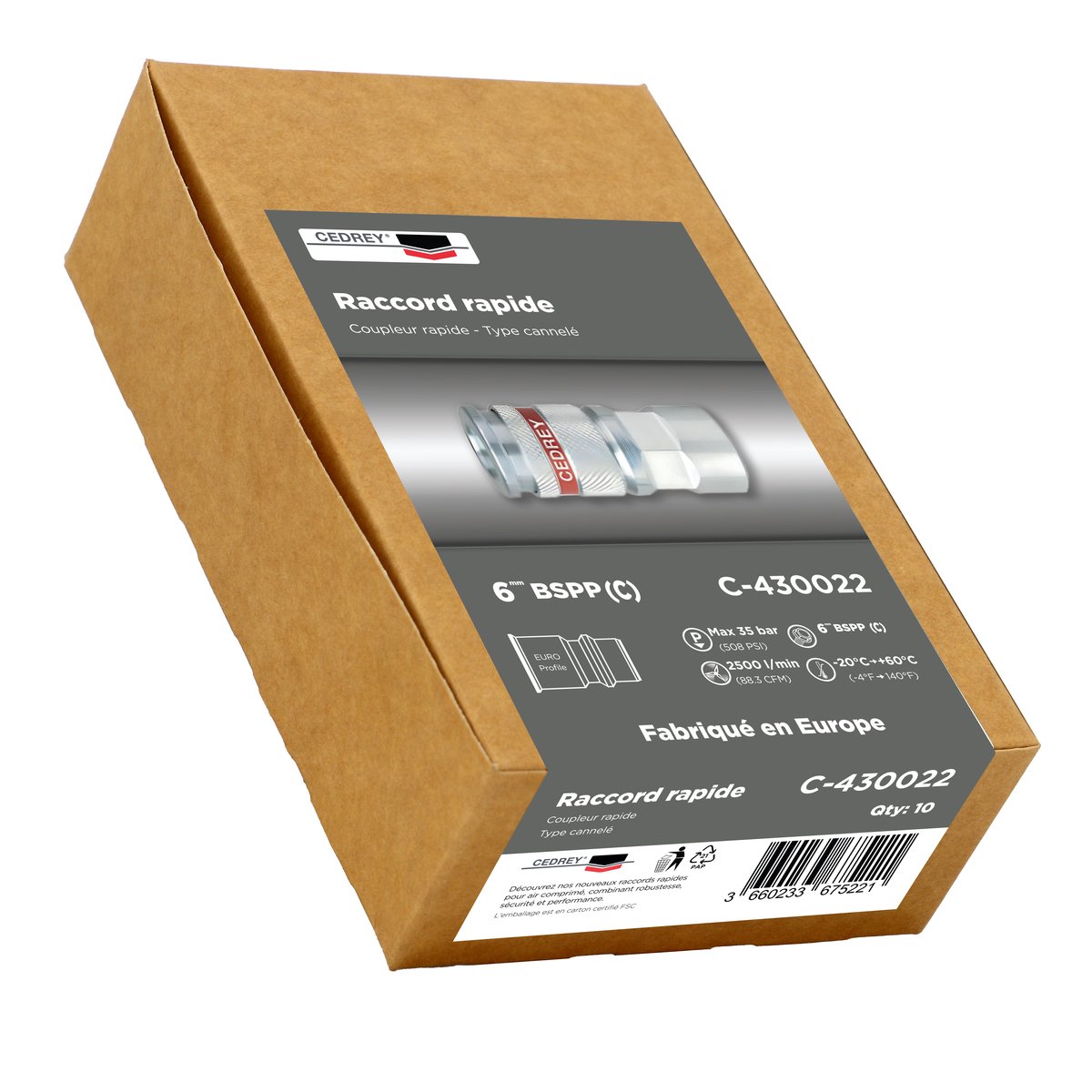 BOITE 10 COUPLEUR CAN 6MM EUR